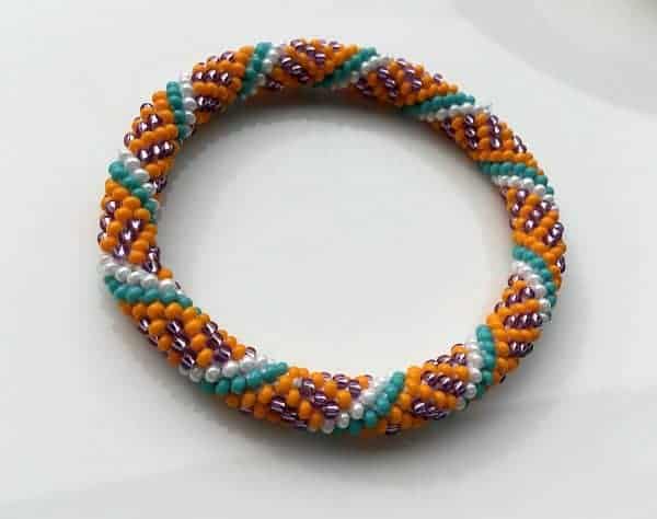 Blue White Team Color Nepal Roll On Bracelet Set main image 1