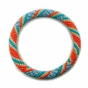 Red, White & Blue Nepal Roll Up Bracelet main image 0