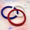 Red white and blue bead bracelet